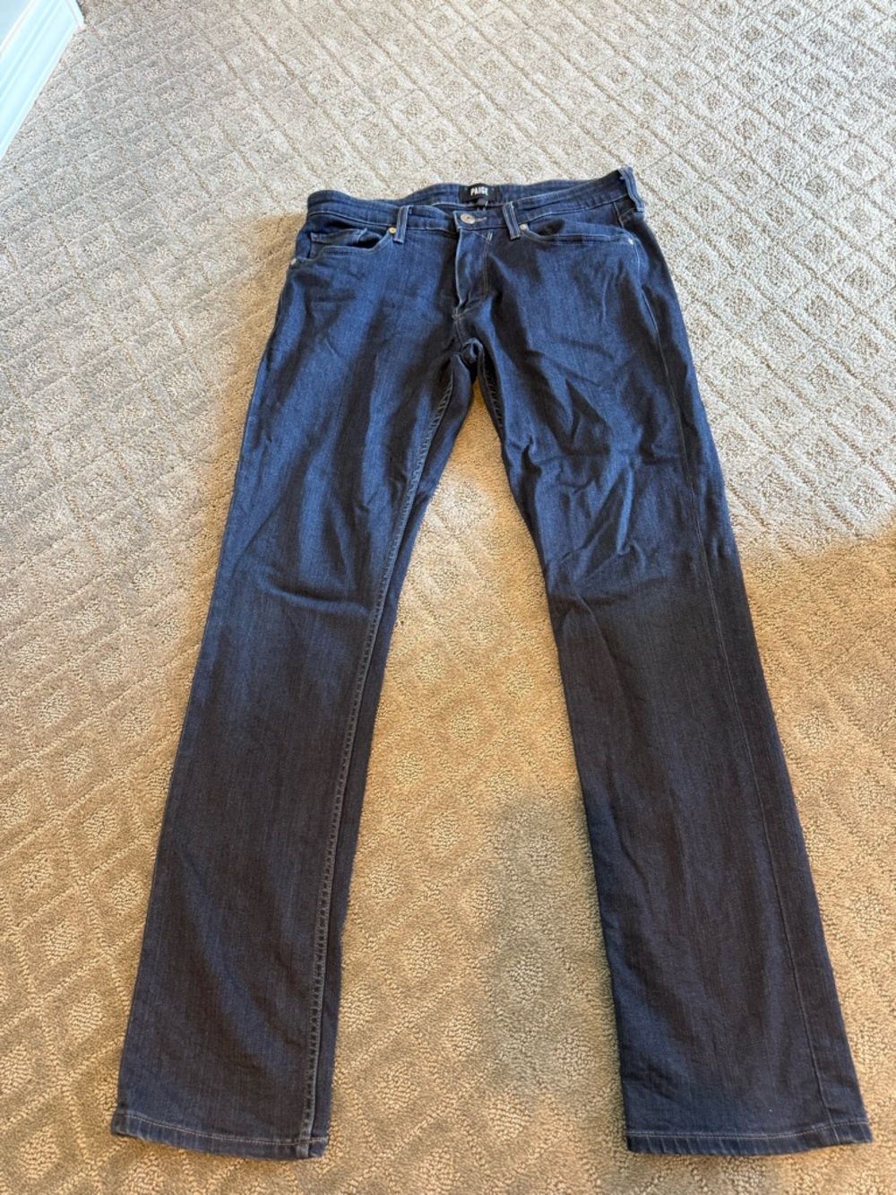 Men's PAIGE Dark Blue Straight-Leg Jeans